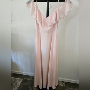 #LEVKOFF BILL LEVKOFF ROSE PETAL CHIFFON A-LINE FULL LENGTH GOWN SIZE 10